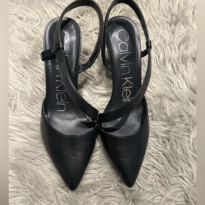 Calvin Klein Black Strappy Heels